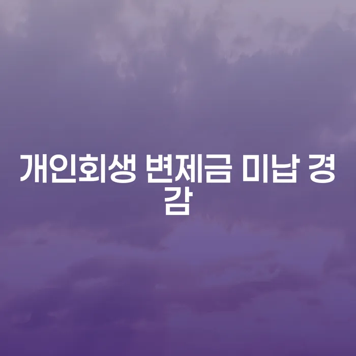 개인회생 변제금 미납 경감, 어떻게 해결할 수 있을까?