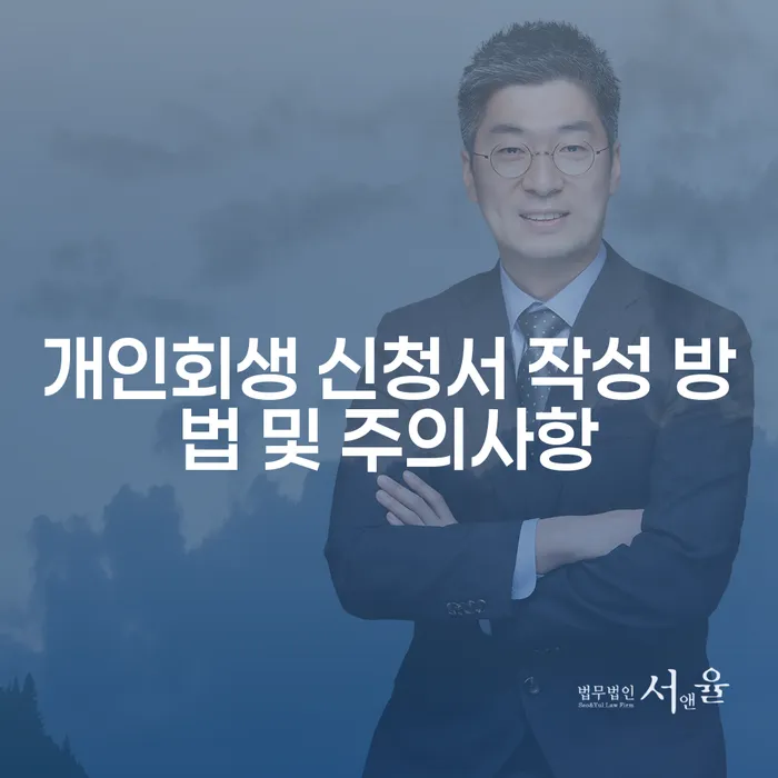 개인회생 신청서 작성 방법 및 주의사항은 무엇일까요?