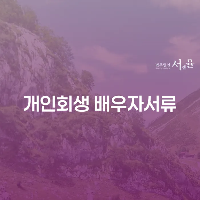 개인회생을 위한 배우자 서류, 꼭 필요할까요?